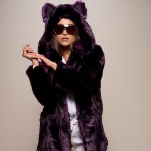 Spirithoods Classic Midnight Wolf Luxe Faux Coat